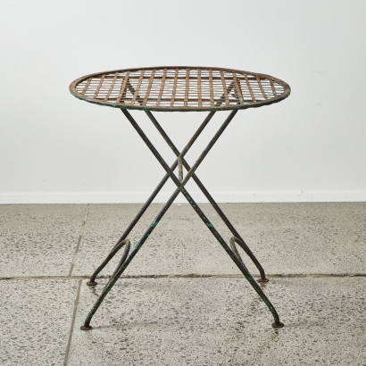A Rustic Wrought Iron Table