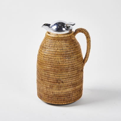 An Ola Olsson Rattan Thermos Flask