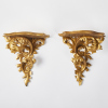 A Pair Of Giltwood Rococo Wall Brackets