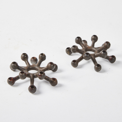 A Pair of Dansk Wrought Iron Candleholders by Jens Jens Quistgaard