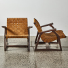 A Pair Of New Zealand Made Webbed Lounge Chairs - 2