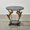An Art Deco Side Table With Brass Female Form Legs By Dun Calf And Son