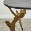An Art Deco Side Table With Brass Female Form Legs By Dun Calf And Son - 2