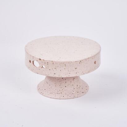 A Pink Speckled Candle Holder