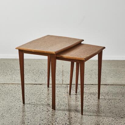 A Pair Of Danish Teak Stacker Tables
