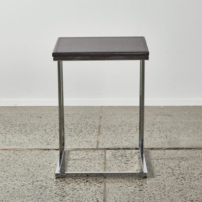 A Bradfords Leather Top Side Table
