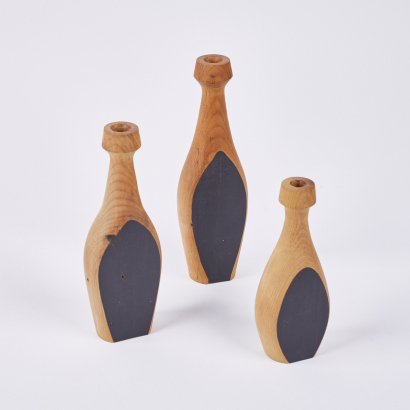 A Trio of Hand-Turned New Zealand Rimu Vessels