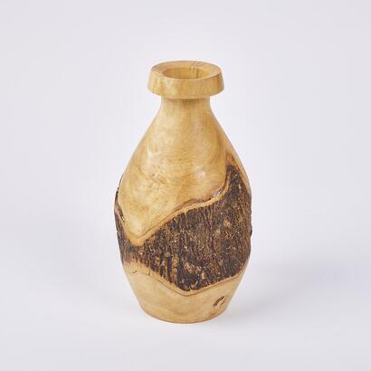 A Hand-Turned New Zealand Fruitwood Orange Vase