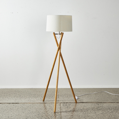 A Contemporary Tripod Floor Lamp