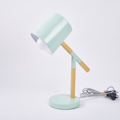 A Retro Style Table Lamp In Mint Green