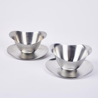 A Pair of Scandina Stainless Serving Dishes
