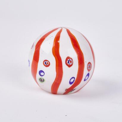 An Art Glass Paperweight With Millefiori Motifs