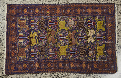 A Hand Knotted Pictoral Kilim Rug