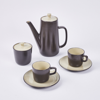A Terra Stone Coffee Set By Mikasa