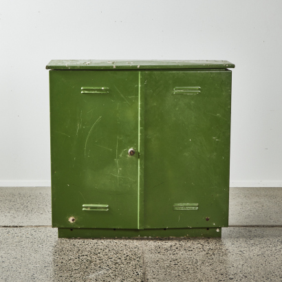 A Rustic Metal Storage Unit