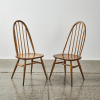 A Pair Of Elm Ercol Quaker Dining Chairs By Lucien Ercolani - 2