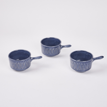 A Trio Of English TAMS Ceramic Cups