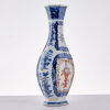 A Qing Dynasty Blue and White Famille Rose Hexagonal Shape Vase - 4