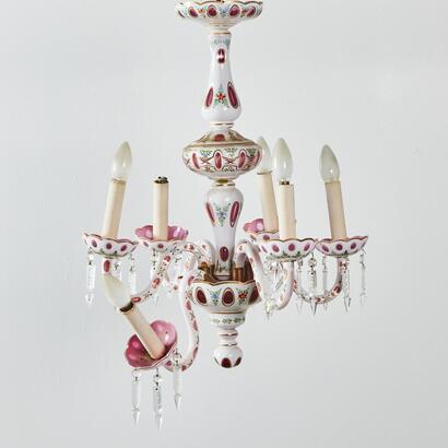 A Czechoslocakian Made Ceramic Chandelier