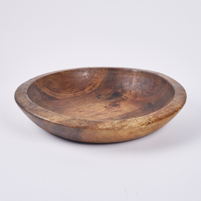 A Large Hand Made Rustic Wooden Fruit Bowl