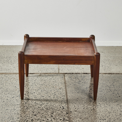 A Mid Century Square Coffee Table With Cigar Legs