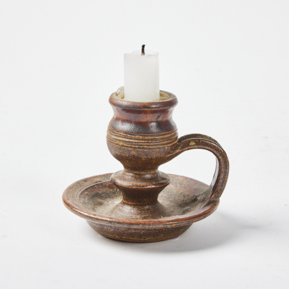 A Studio Pottery Candlestick Holder