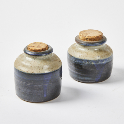 A Pair of Len Castle Spice Jars