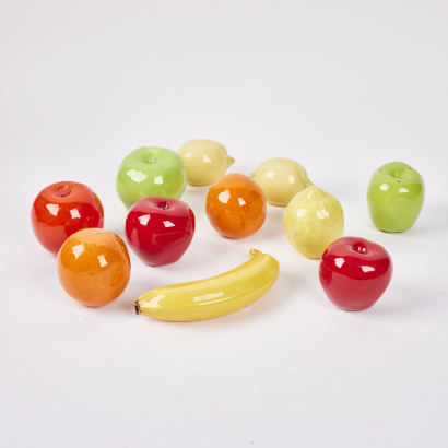 A Collection Of Ceramic Fruits