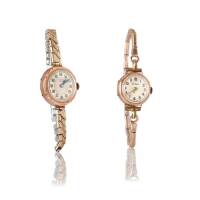 Two Ladies' Swiss Vintage Baren Gold Wristwatches, C.1925