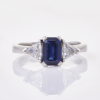 Platinum, 1.31ct. Sapphire / .50ct Diamond Ring