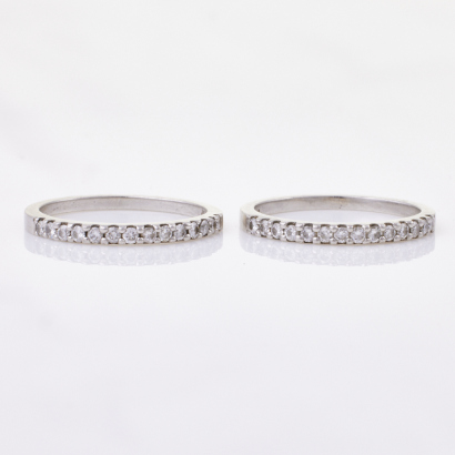 Platinum, Matching Diamond Rings of .50ct Total