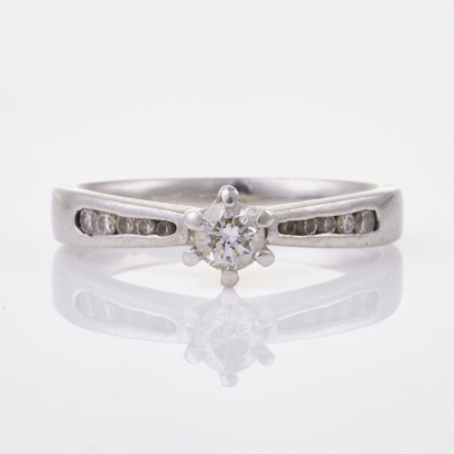 Platinum, Modern, .35ct Diamond Ring