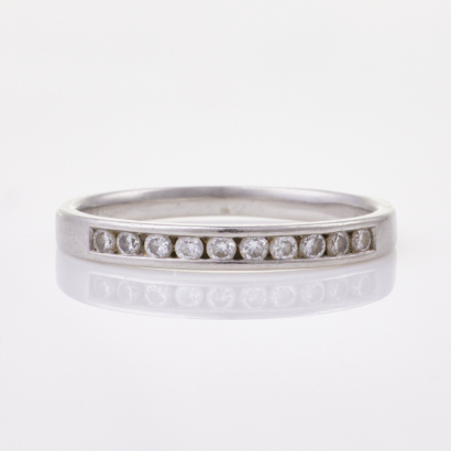 Platinum,, Modern, .45ct Diamond Band