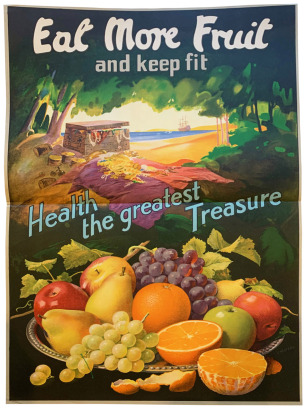 A Vintage Original Treasure Chest Print c.1930s
