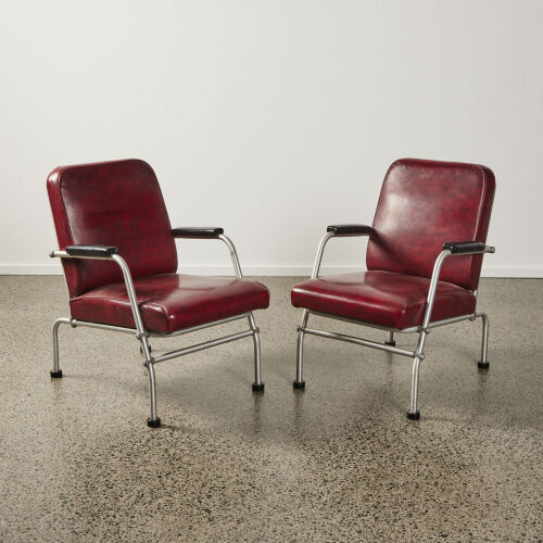A Pair of Chrome Chairs by Warren McArthur