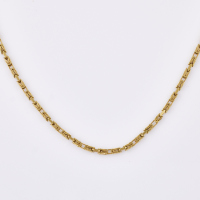 18ct Yellow Gold, 57cm, Italian Made, Byzantine Link Chain