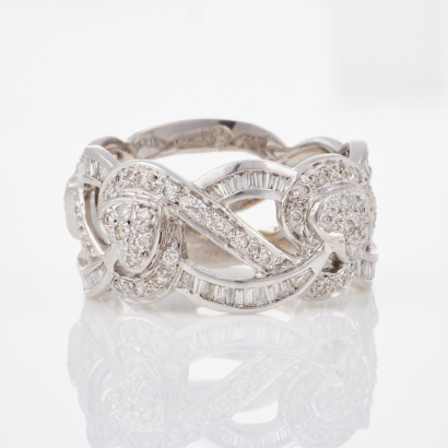 18ct White Gold, 1.40ct Diamond Dress Ring