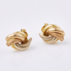 18ct Yellow/White/Rose Gold, Knotted Stud Earrings