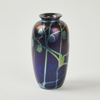 An Iridescent Art Glass Vase by Don Richardson