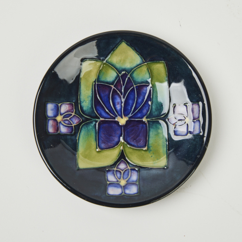 A Moorcroft Pin Dish in Violet Design