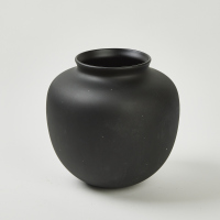 A Purple/Black Glass Vessel by John Croucher