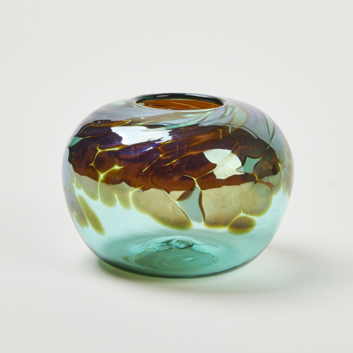 An Iridescent Green Bowl from the Studio of Tony Kuepfer