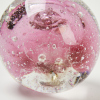 A Peter Raos Pink and Clear Apple Paper Weight - 2