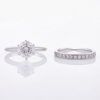 Platinum, 2.05ct Solitaire Diamond Ring with Matching .72ct Diamond Band - 3