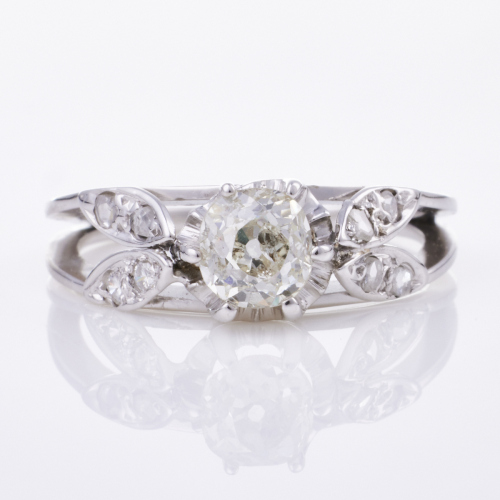 12ct White Gold, Antique Style, .54ct Diamond Dress Ring