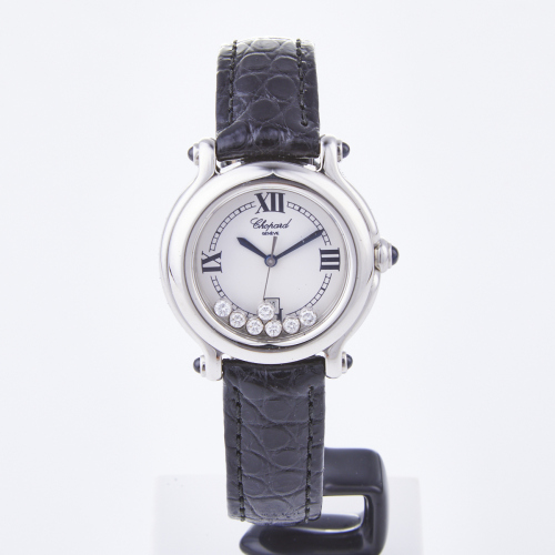 Stainless Steel, 32mm Chopard "Happy Sport" Wristwatch