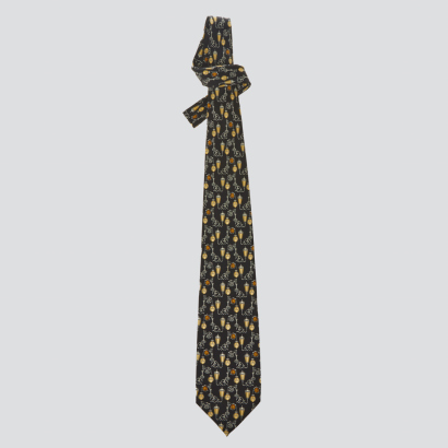Yves Saint Laurent 100% Silk Black&nbsp;Tie