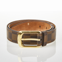 Louis Vuitton Damier Gold Buckle Belt with Box