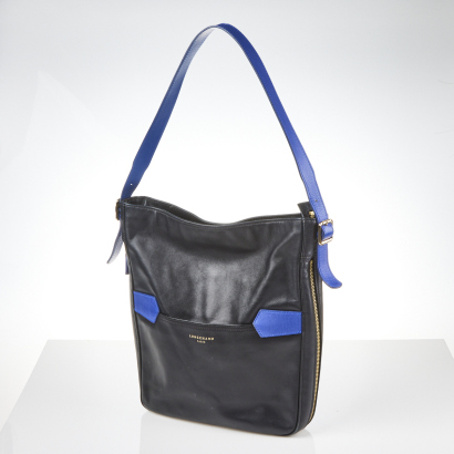Longchamp Black Leather Tote Bag
