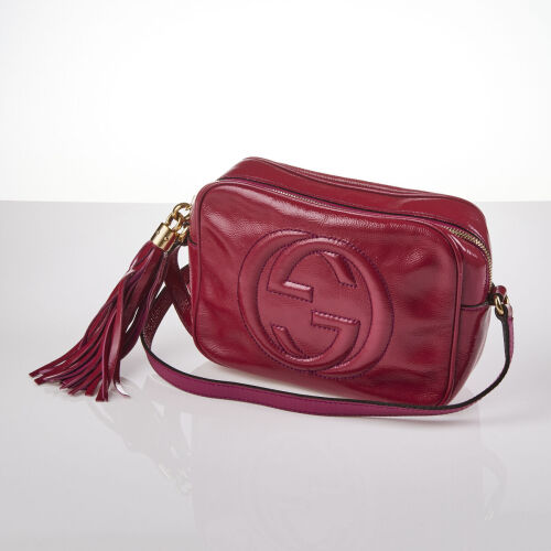 Gucci&nbsp;Patent Soho Disco Tassel Bag